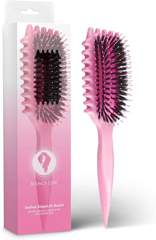 Bounce Curl Define EdgeLift Brush, 5-in-1 Tool for Effortlessly Defined Curls, Waves & Coils, Red... | Amazon (US)