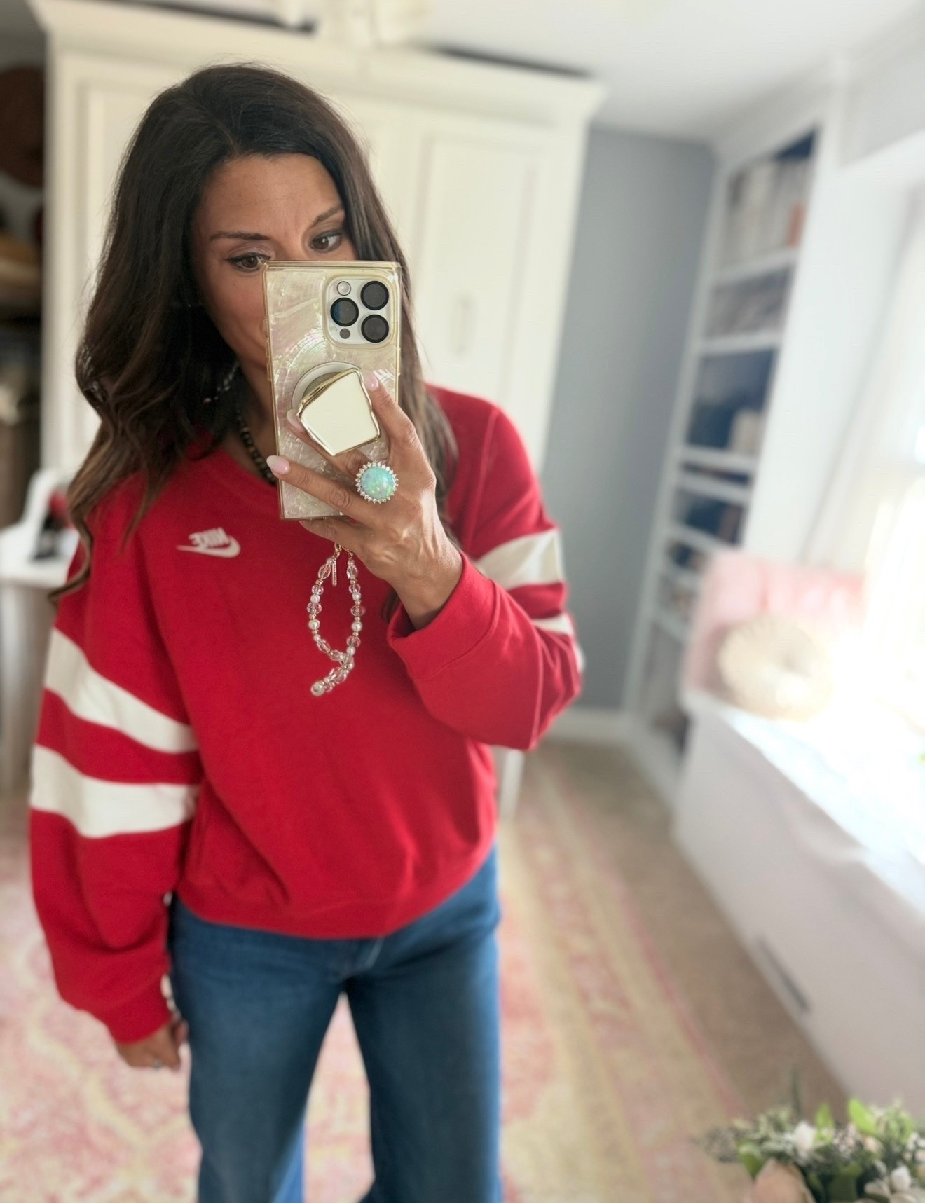 Red sweatshirt for game day