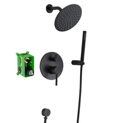 Sumerain Matte Black Shower Fixture, Shower Faucet Set,  Shower System with Rain Shower and Handheld | Target