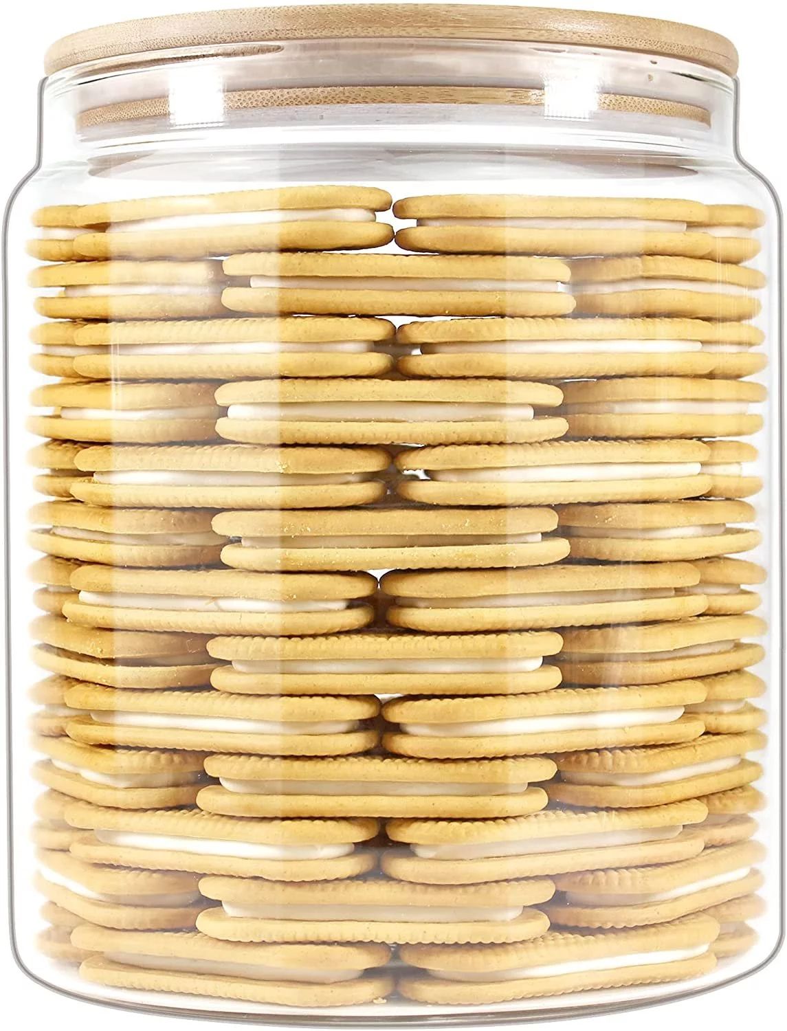 Glass Jars with Bamboo Lids EcoEvo, Glass Food Jars and Canisters Sets, Glass Flour Jar, Large Gl... | Walmart (US)