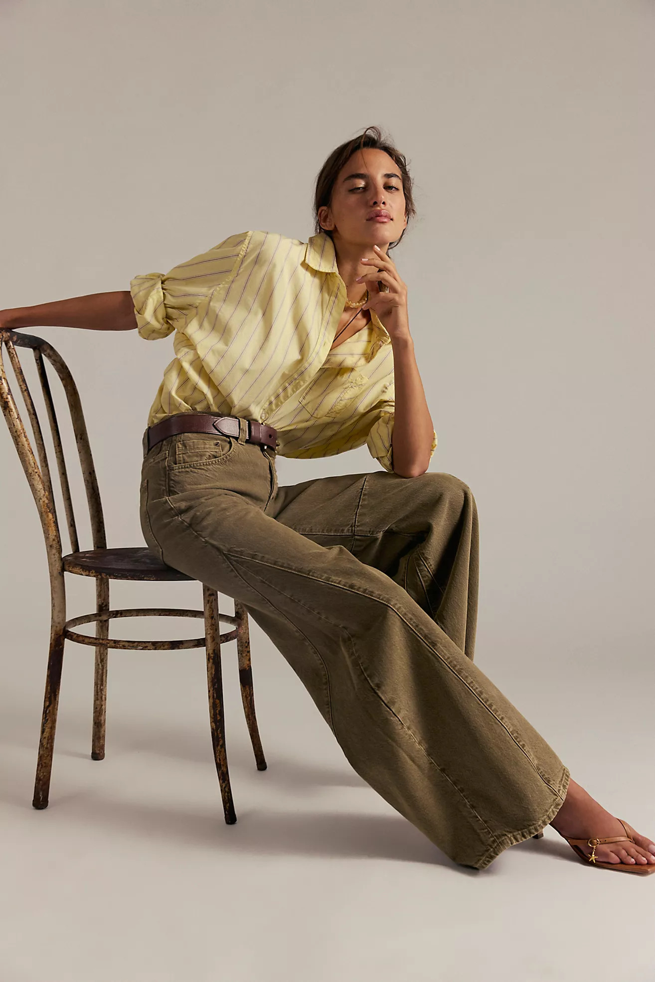 Sabine Striped Articulated Shirt | Free People (Global - UK&FR Excluded)