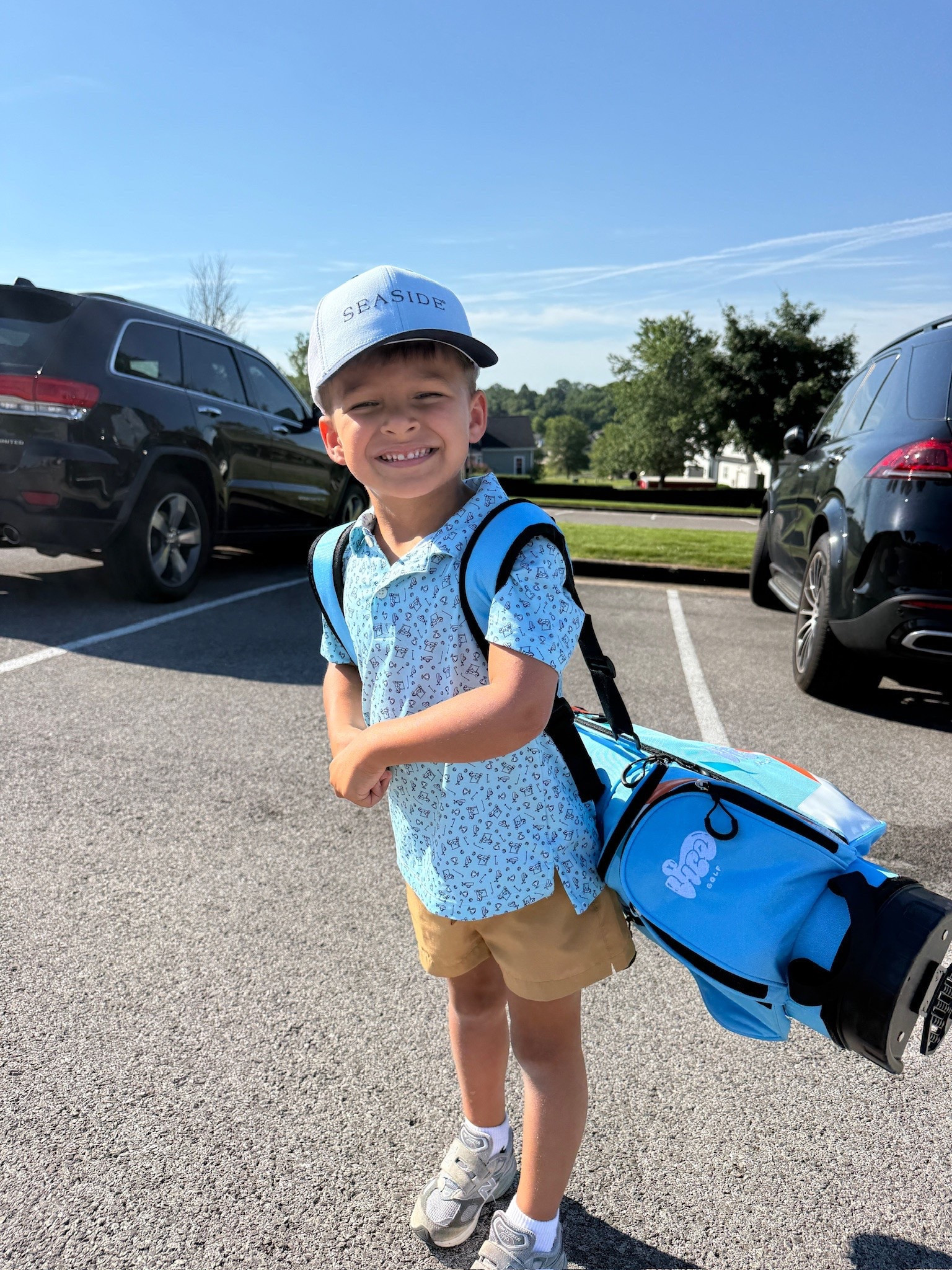 Our junior golfer with his brand new clubs ⛳️

Junior golf set, kids golf set, cadets, j crew factory, j crew shirts for kids, j crew kids, boy mom, grace white

#LTKKids #LTKHome #LTKdayinmylife