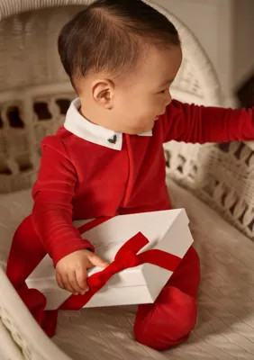 Ralph Lauren Childrenswear Baby Boys Embroidered Velour Footed Coverall | Belk