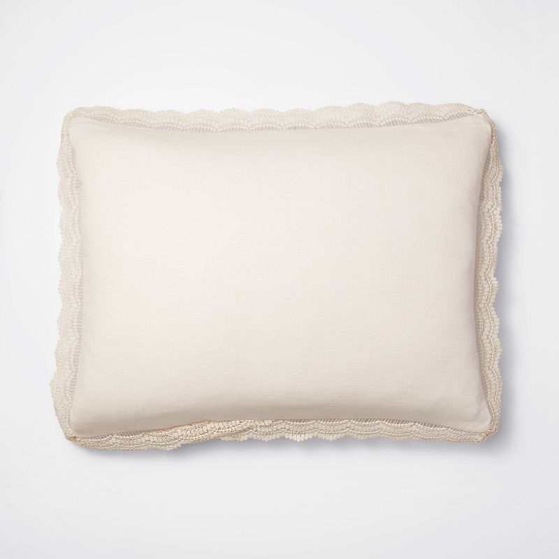 Lace Border Cotton Slub Comforter & Sham Set - Threshold™ designed with Studio McGee | Target