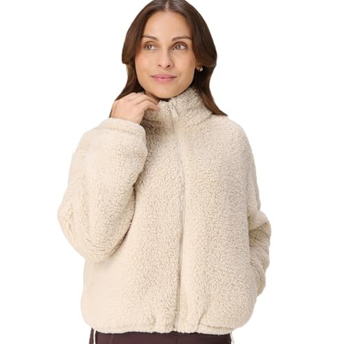 Sweaty Betty Women's Canyon Zip Up Sherpa Fleece Fleece, Barley Beige, X-Small | Amazon (US)