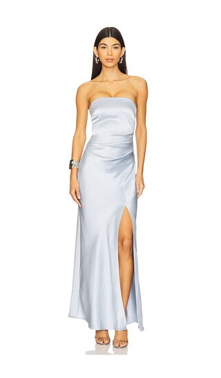 Dreamer Strapless Dress in Dusty Blue | Revolve Clothing (Global)