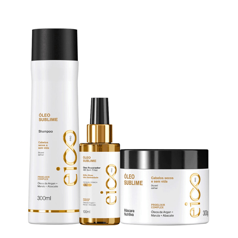 Kit Eico Pro Óleo Sublime
            
                 - Shampoo 300ml + Máscara Tratamento 30... | Beleza Na Web (BR)