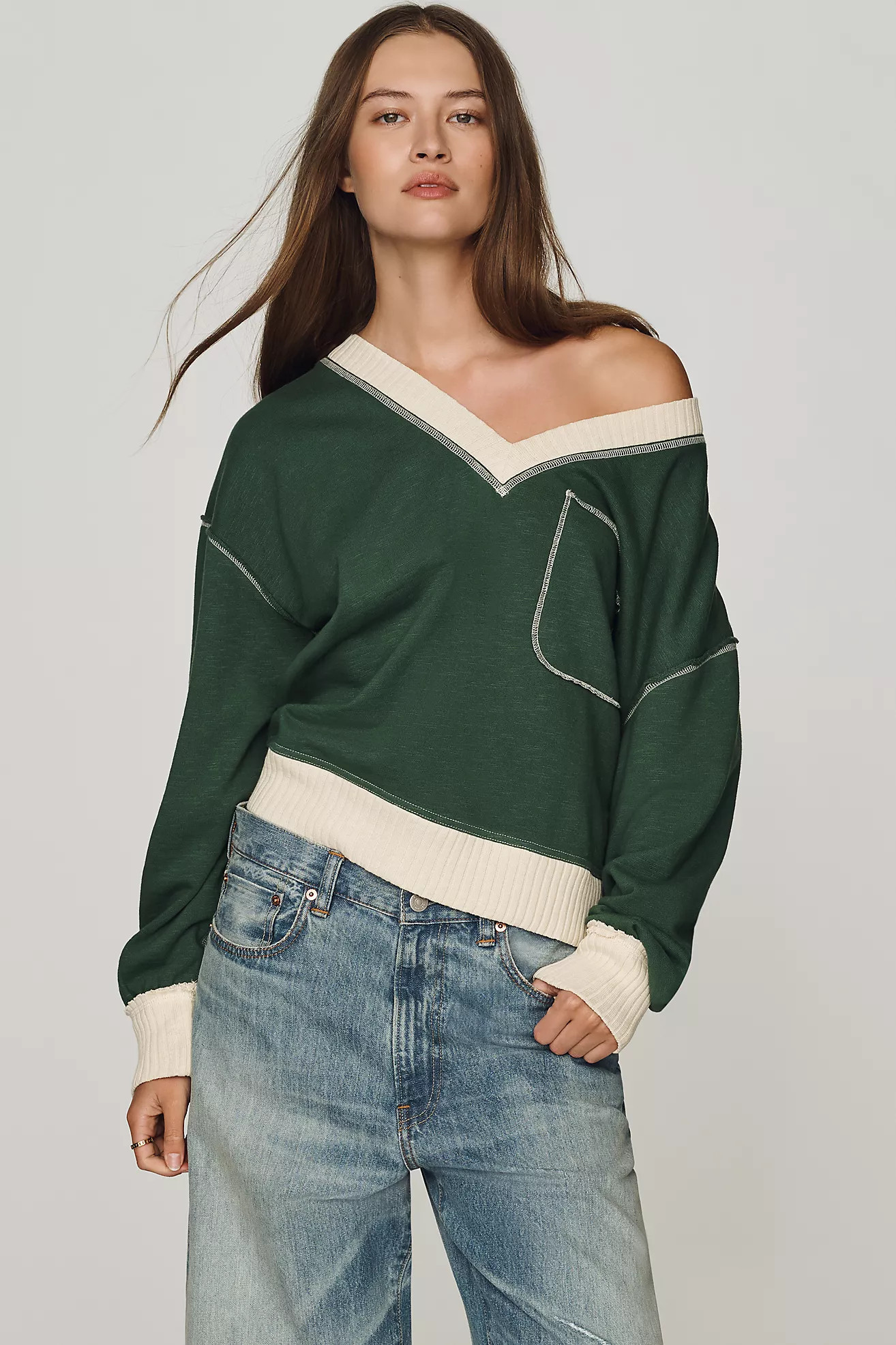 Pilcro Montana Pocket Knit Top | Anthropologie (US)