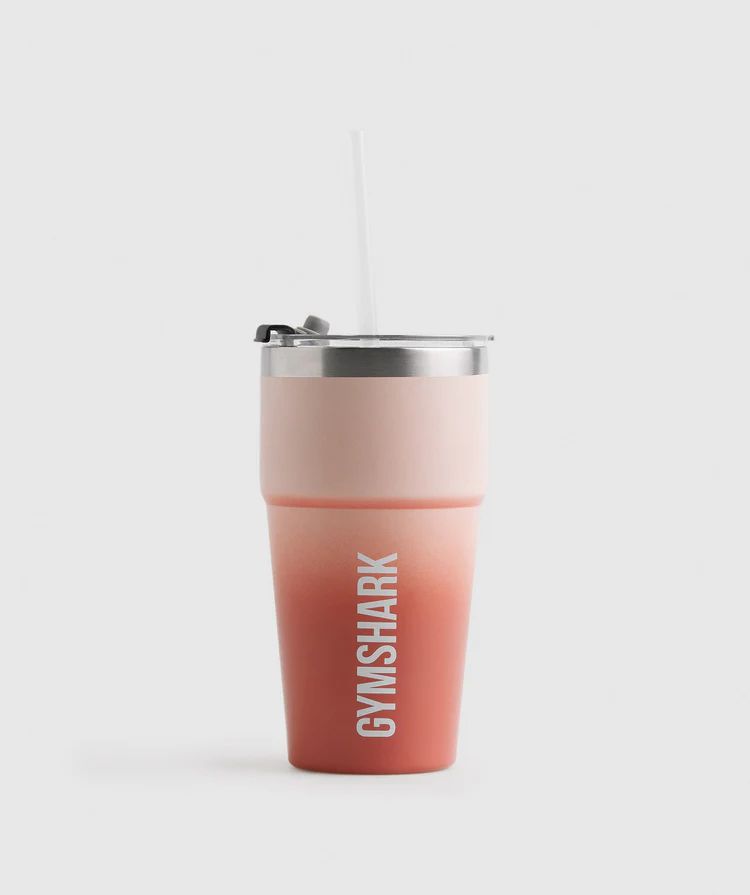 Gymshark Insulated Straw Cup - Misty Pink/Terracotta Pink | Gymshark US