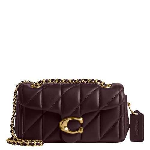 Coach Quilted Chain Tabby Shoulder Bag 20, B4/Black Currant | Amazon (US)