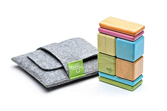 8 Piece Tegu Pocket Pouch Magnetic Wooden Block Set, Tints | Amazon (US)