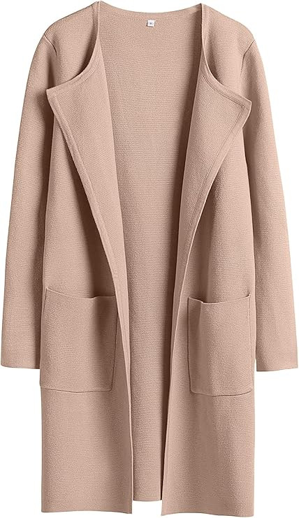 ANRABESS Womens Cardigan Sweater Open Front Knit Long Coatigan Dressy Casual Jacket Coat 2025 Fal... | Amazon (US)