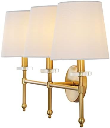 JONATHAN Y 23" Brass Gold Modern LED Wall Sconce, Midcentury Vanity Light for Bathroom Bedroom Ha... | Amazon (US)