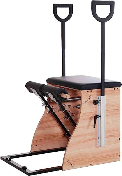 Wunder Pilates A1 Pro Split-Pedal Stability Combo Chair with Handles Oak Wood | Amazon (US)