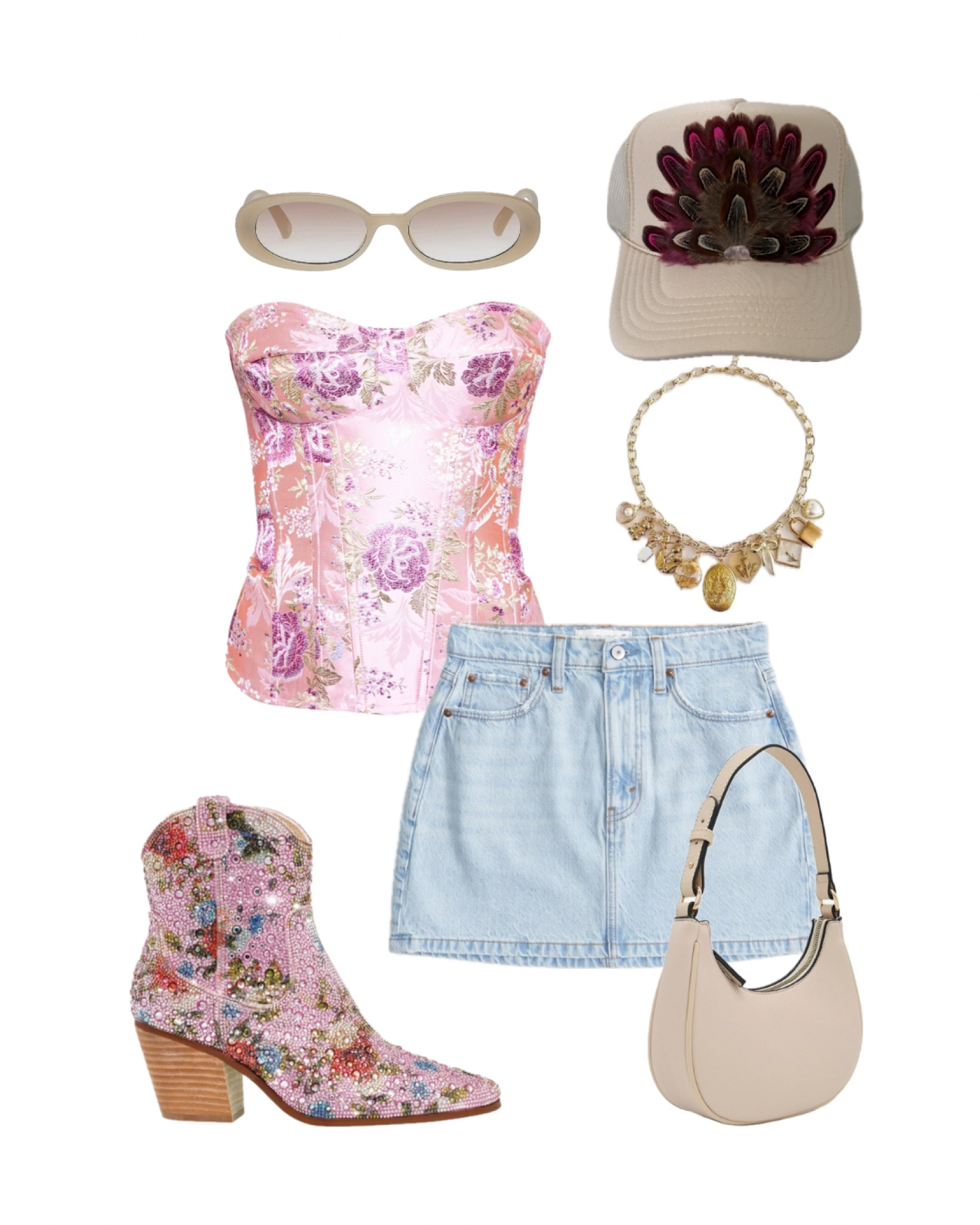 country concert outfit inspo, feather trucker hat, pink outfit, retro outfit, western fashion influencer 

#LTKStyleTip #LTKFestival