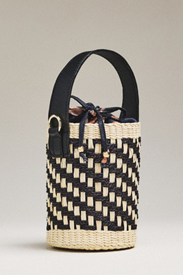 Sensi Studio Two-Tone Thick-Weave Bucket Bag | Anthropologie (US)
