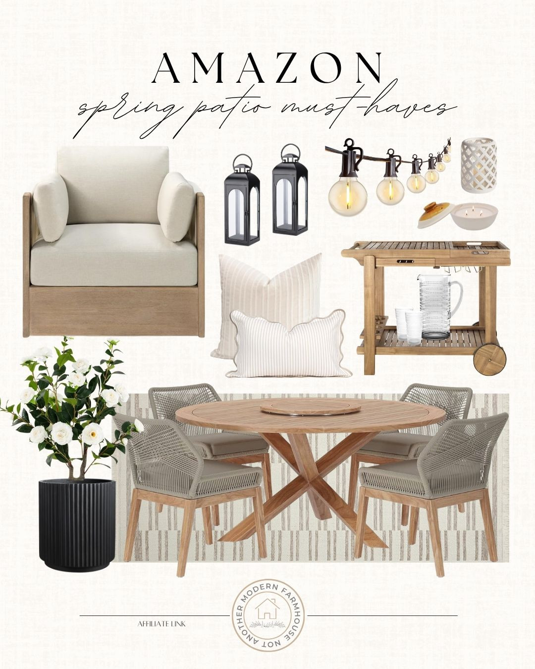 Patio season is here. ☀️ Everything you need to create a cozy, elevated outdoor space. All from Amazon!

Amazon patio finds, outdoor patio decor, backyard entertaining ideas, outdoor dining set, patio furniture inspo, neutral outdoor decor, spring patio refresh, outdoor living ideas, patio styling ideas, lantern outdoor decor, string lights patio, outdoor bar cart, cozy backyard setup, summer hosting essentials, outdoor home aesthetic. 

 #LTKSeasonal #LTKHome