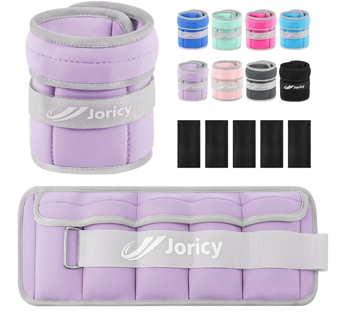 Adjustable Ankle Weights for Women Men Kids 1/2/3/4/5/6/8/10/12/20 LBS 1 Pair Wrist Leg Arm Weights with Removable Weight Strength Training Weight for Walking Running Fitness Physical Therapy