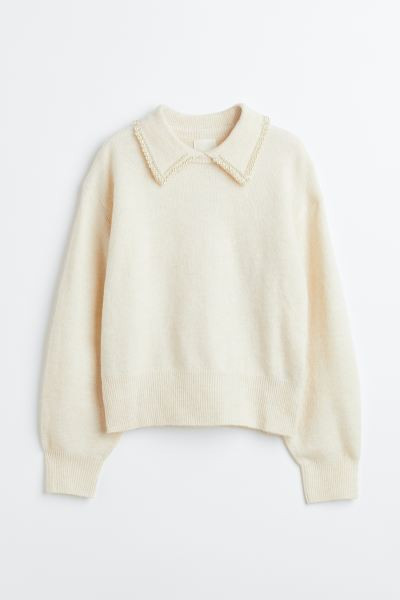 Beaded-collar Sweater | H&M (US + CA)
