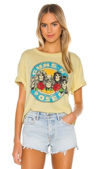 GNR Welcome To The Jungle Boyfriend Tee in Lemon | Revolve Clothing (Global)