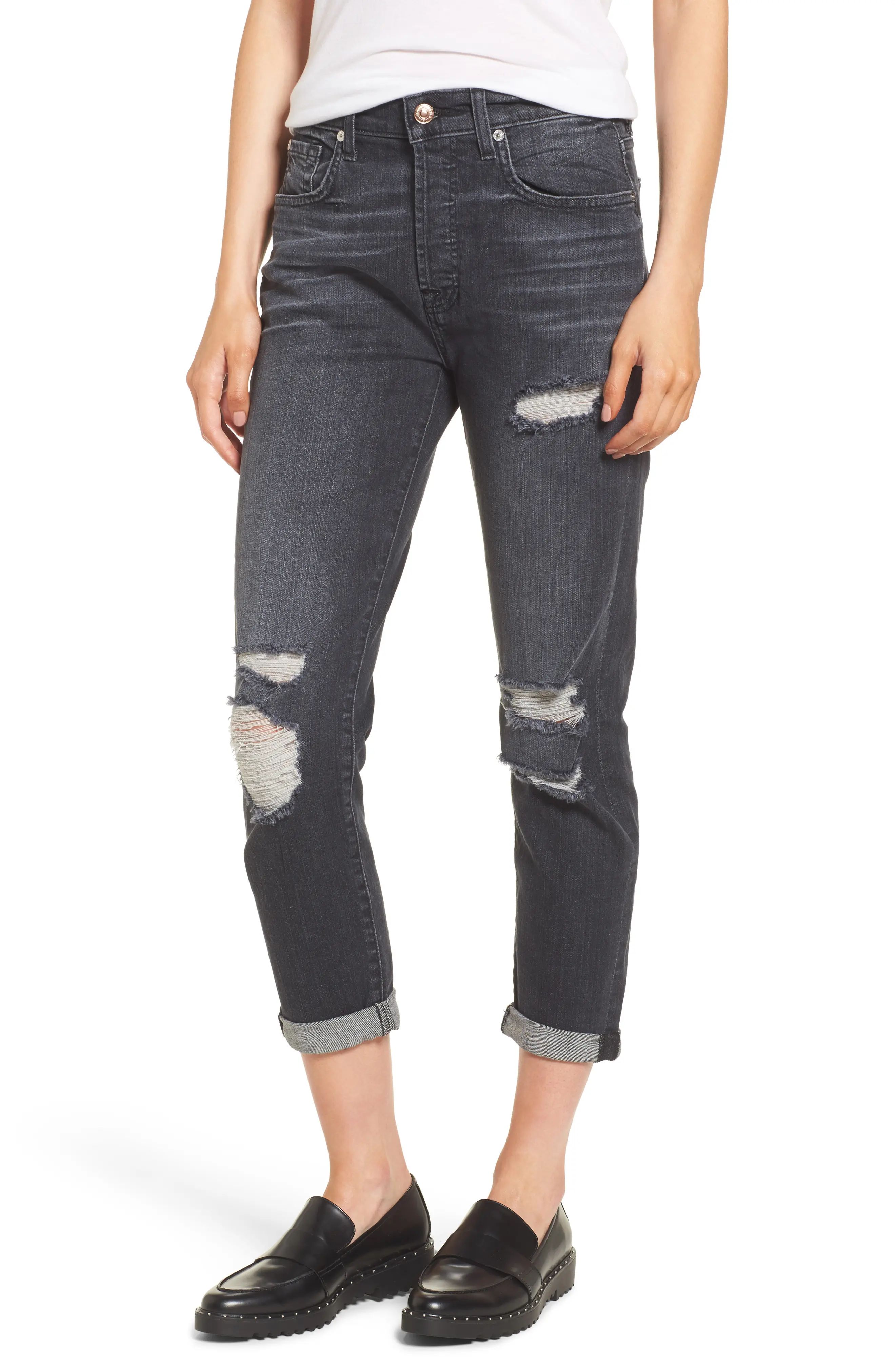 Josefina Destroyed High Waist Jeans | Nordstrom