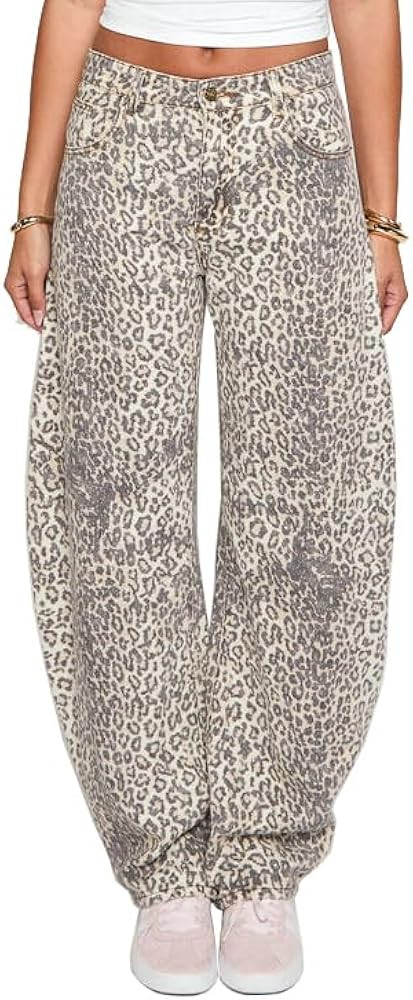 Women's Low Rise Wide Leg Pants Baggy Jeans | Amazon (US)