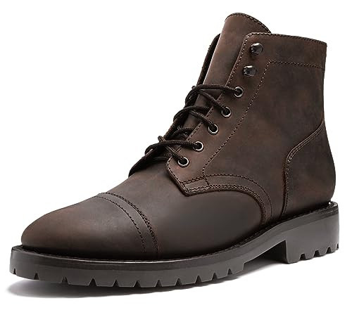 Thursday Boot Company Men's Captain Lace-Up Boot (Lug Sole), Tobacco StormKing, 14 Wide | Amazon (US)