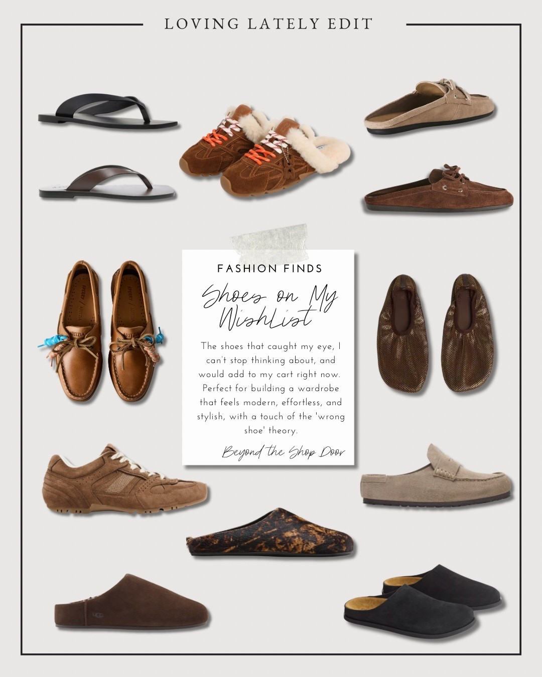 Shoes on My Wish List - Loving Lately Edit

The shoes that caught my eye, I can’t stop thinking about, and would add to my cart right now. 

Perfect for building a wardrobe that feels modern, effortless, and stylish, with a touch of the 'wrong shoe' theory.

Clogs | Mules | Flip Flips | Boat Shoes

www.nokwol.com - Atlas Suede Mule