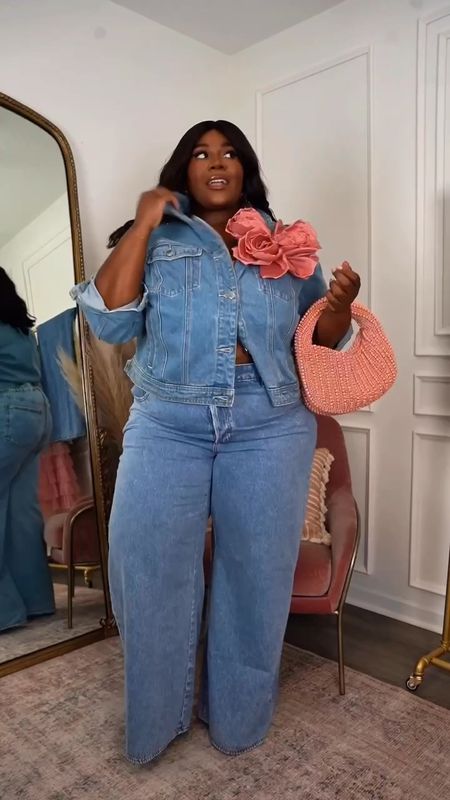 This denim on denim look is such a statement. From the accessories to the fit, this outfit is unforgettable! I mean, look at that cutie flower on my jacket💐 Obsessed.

plus size fashion, denim on denim, spring outfit inspo, summer vacation, plus size fashion, fashion trends, two piece, mid size, plus size

#LTKfindsunder100 #LTKsalealert #LTKplussize