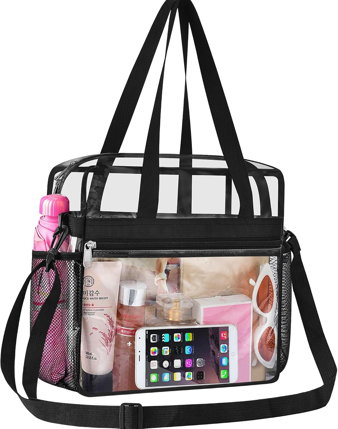 Oraben Clear Tote Bag Clear Bag Stadium Approved 12x6x12 Stadium Bag for Work, Sports Games,Gym | Amazon (US)