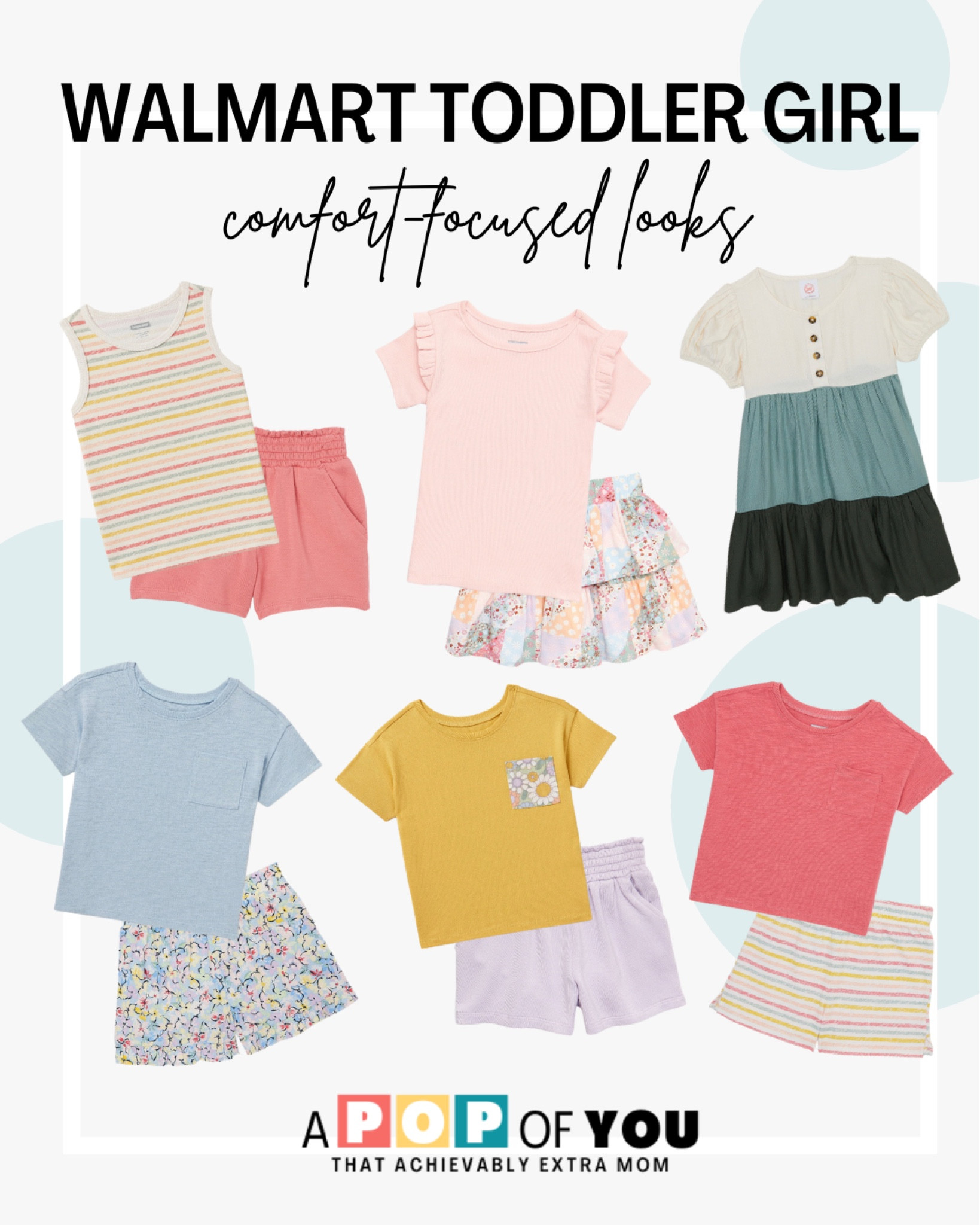 Comfort-focused Walmart toddler girl fashion. The best part is there are so many options to mix and match, so a few pieces can make several outfits! 👏🏼

I’m all about dressing my girls for comfort. They are active and just want to get down and play. These two-piece shirt and short sets by Garanimals hit the mark. 

Plus, this block dress by Wonder Nation is going to be the perfect first day of school look for Roo!  

#LTKstyletip #LTKkids #LTKFind