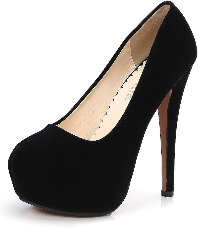 OCHENTA Women's Platform Slip On High Heels Dress Pumps | Amazon (US)