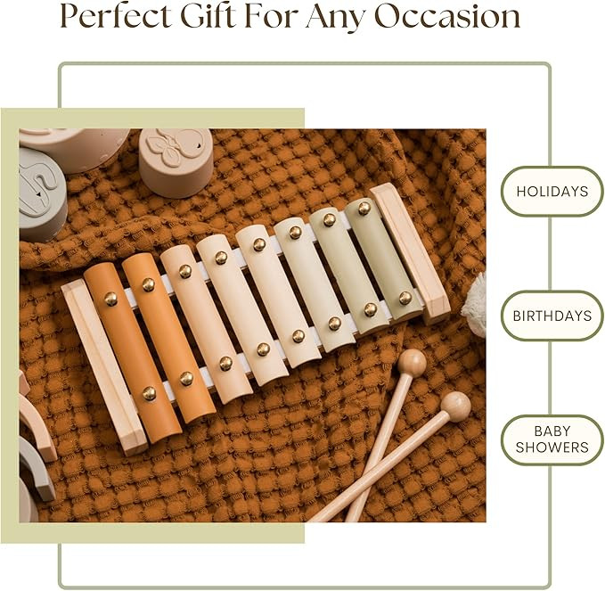 Xylophone - Neutral Colors Toddler Toys - Aesthetic & Functional Kids Musical Instrument - Montes... | Amazon (US)
