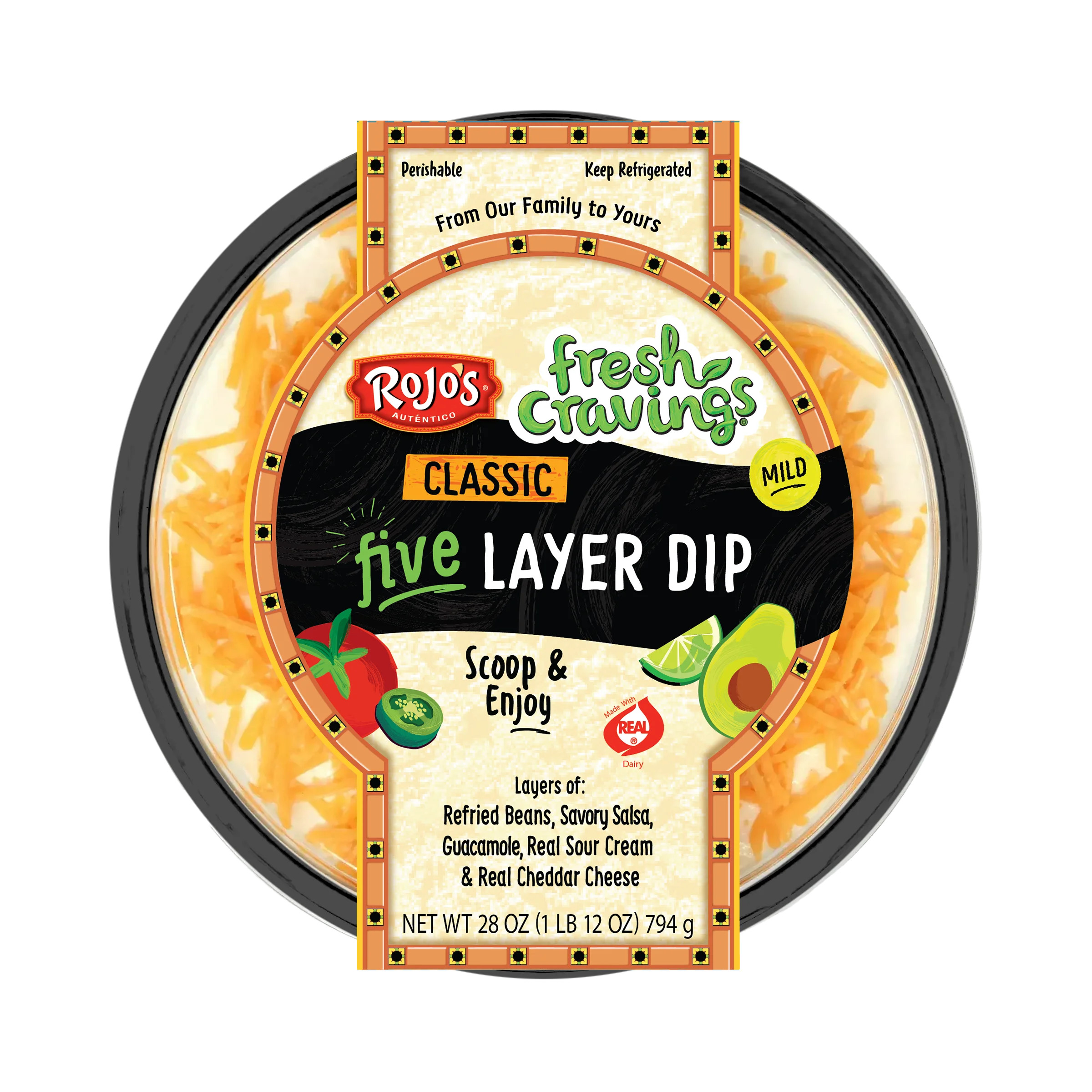 Rojo's Classic 5 Layer Dip, 1 - 28oz, Refrigerated | Walmart (US)