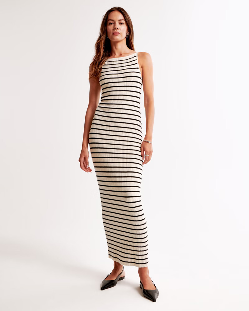 High-Neck Midi Sweater Dress | Abercrombie & Fitch (US)