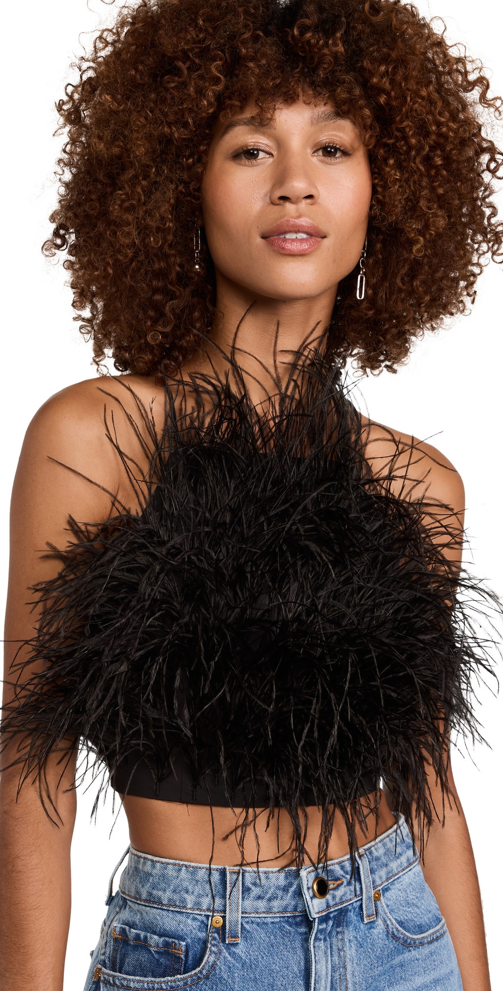 o. p.t Birdy Feather Top Black XL | Shopbop