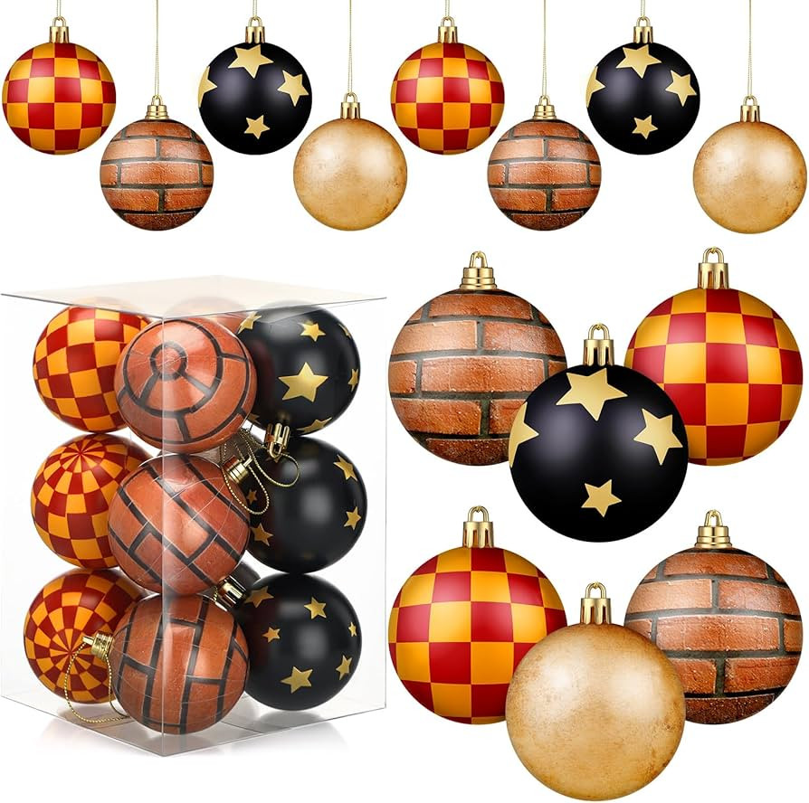 Syhood 12 Pcs 2.4'' Magical Wizard Christmas Ball Ornaments Christmas Tree Balls Foam Hanging Dec... | Amazon (US)