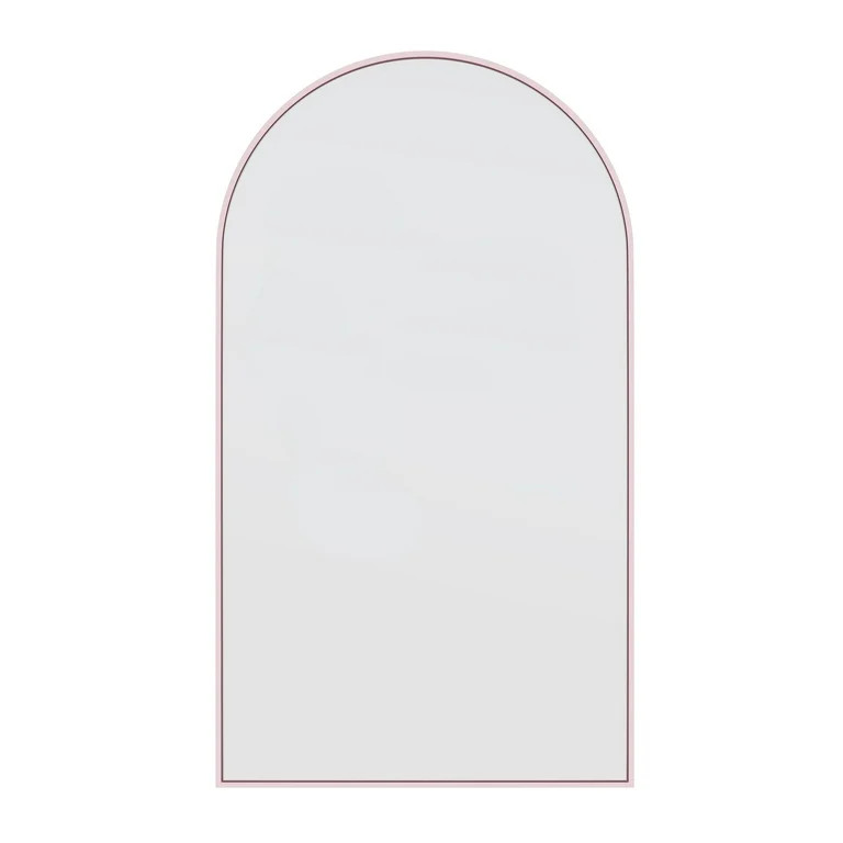 Arch Leaner Dressing Stainless Steel Framed Any Room Vanity Wall Mirror in Black: 48" W x 83" H | Walmart (US)