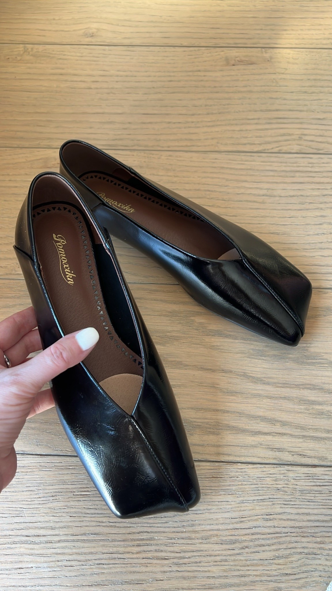 These Square Toe Patent Leather Ballet Flats are sooo comfortable and chic! They run big, I would recommend going half a size down.

#LTKStyleTip #LTKShoeCrush #LTKFindsUnder50