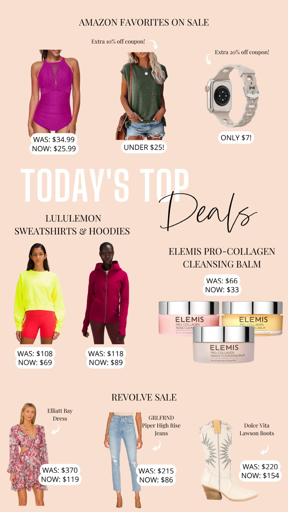 Amazon fashion finds // swim // Lululemon sweatshirts and hoodies // Elemis cleansing balm // revolve // Valentine’s Day // cocktail dress // jeans // boots 

#LTKsalealert #LTKFind #LTKstyletip
