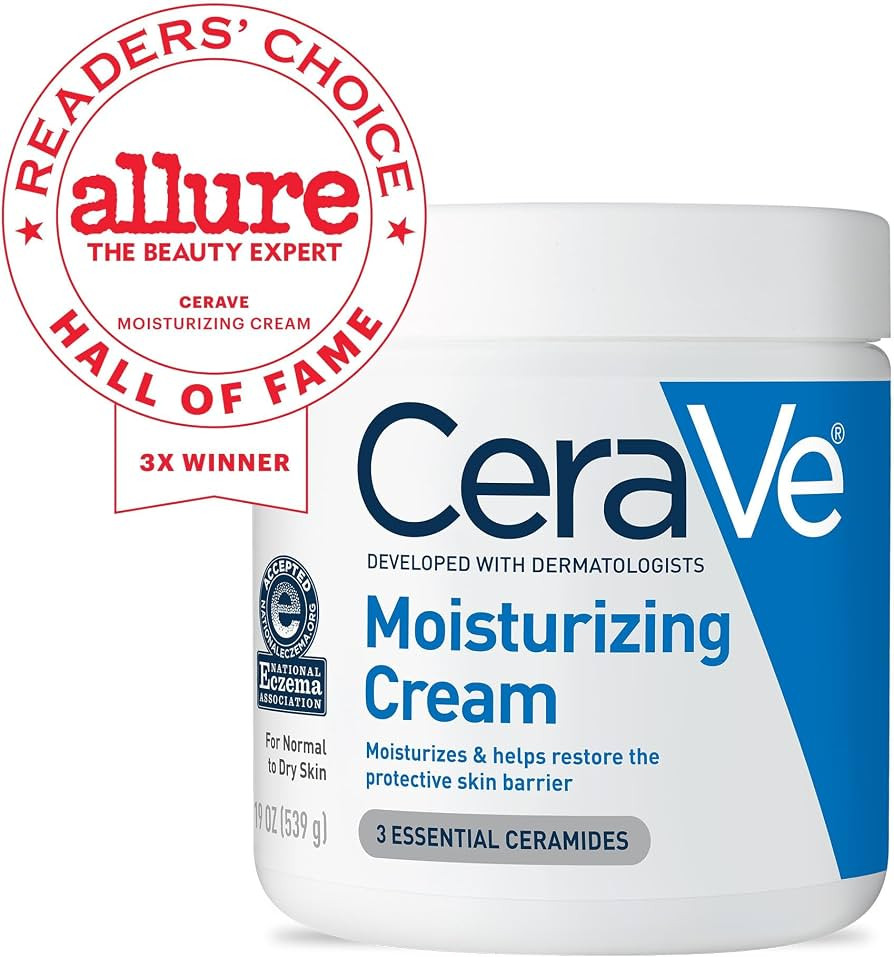 CeraVe Moisturizing Cream | Body and Face Moisturizer for Dry Skin | Body Cream with Hyaluronic A... | Amazon (US)
