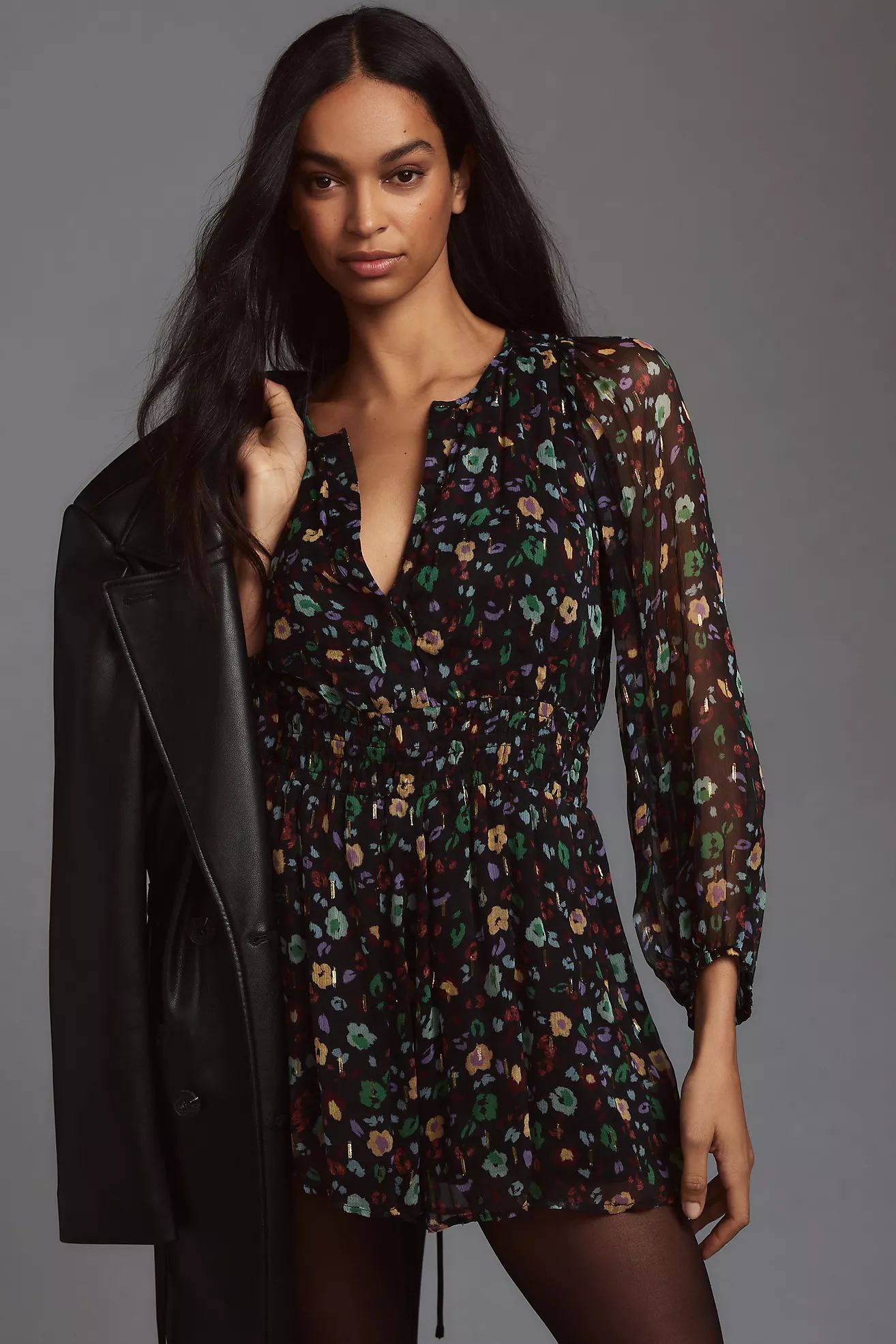 The Long-Sleeve Somerset Romper: Printed Edition | Anthropologie (US)