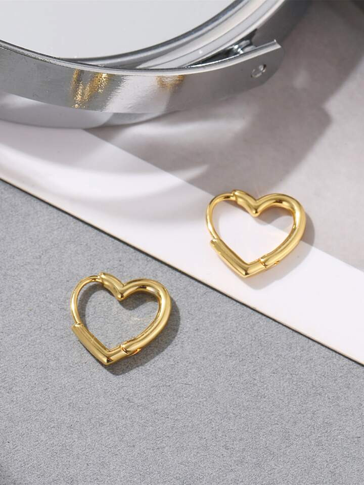 Heart Shaped Hoop Earrings | SHEIN