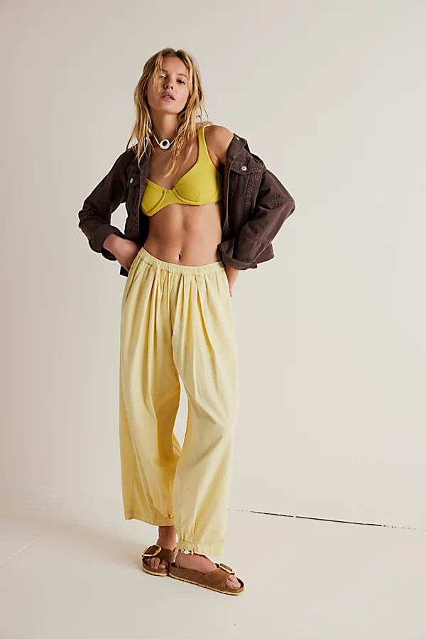 To The Sky Parachute Pants by Free People, Golden Haze, XL | Free People (Global - UK&FR Excluded)