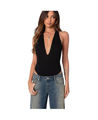Women's Deep V Backless Bodysuit | Macy's