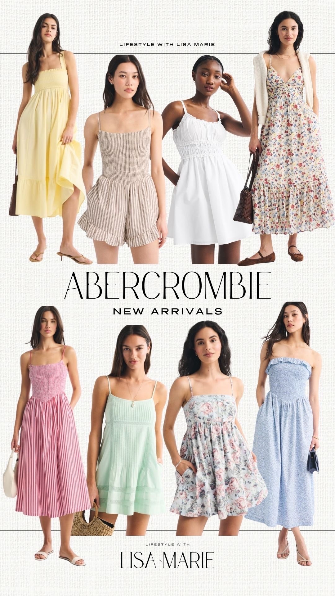 New arrivals from Abercrombie. Spring dresses. Summer outfits. Rompers. Mini dresses. Midi dresses. Baby shower outfits. Bridal shower outfits. Daytime dresses. Beach family photos. Vacation dresses.  Floral dresses. Skorts. 

#LTKTravel #LTKPetite #LTKootd