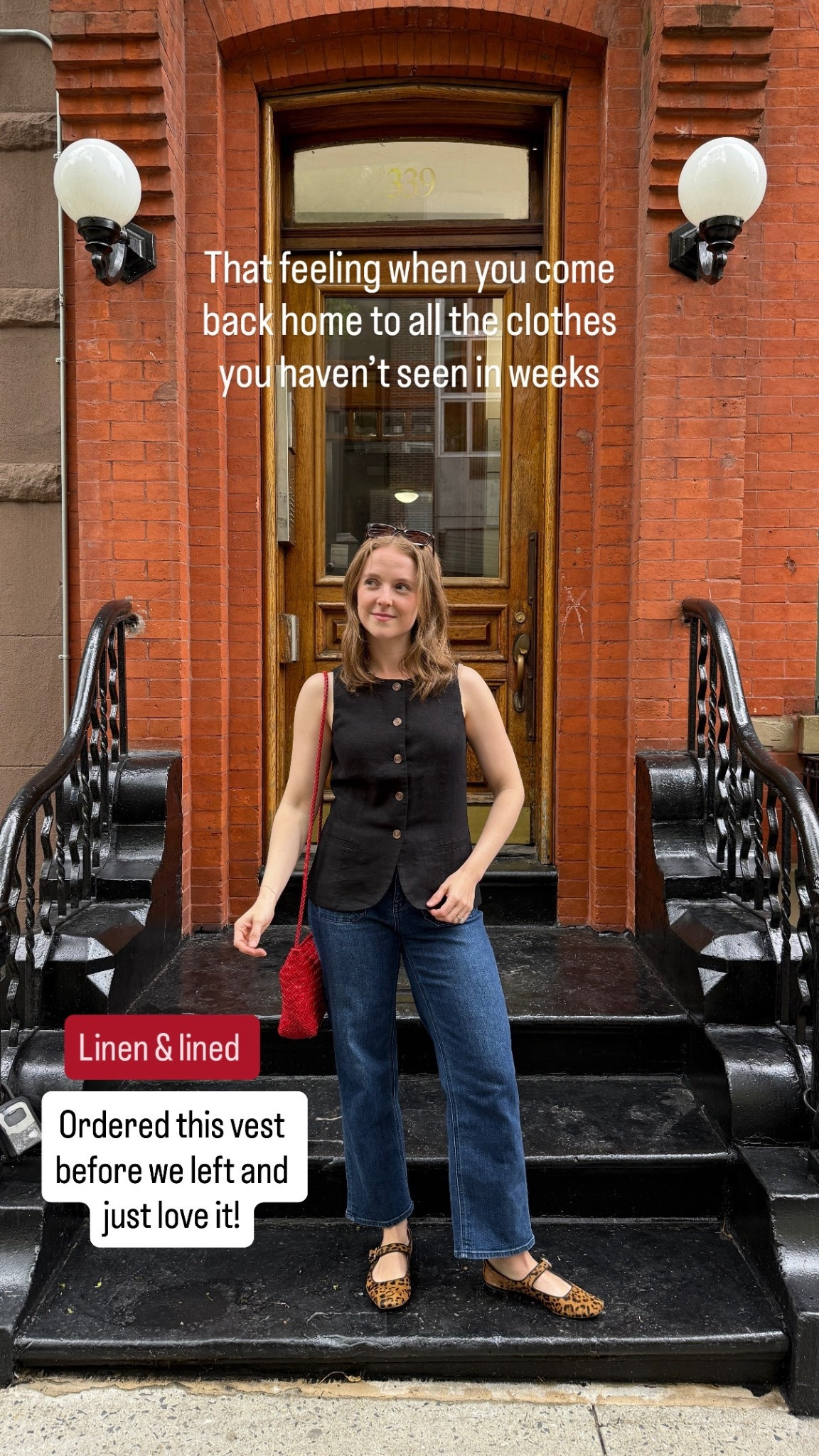 Linen vest outfit to wear casual or to work! Wearing 0 regular 50% off
Lined and great for petites 
25 jeans 


#LTKSaleAlert #LTKPetite #LTKootd