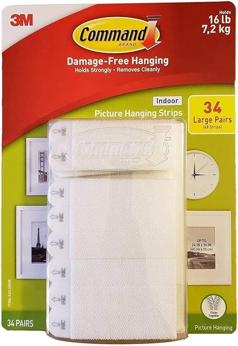 Command Indoor Picture Hanging Strips 34 Large Pairs, 68 Total Strips | Amazon (CA)