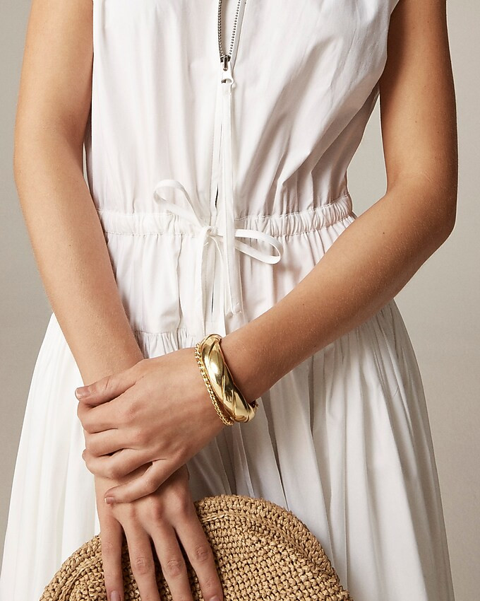 Drop-waist midi dress in cotton poplin | J. Crew US