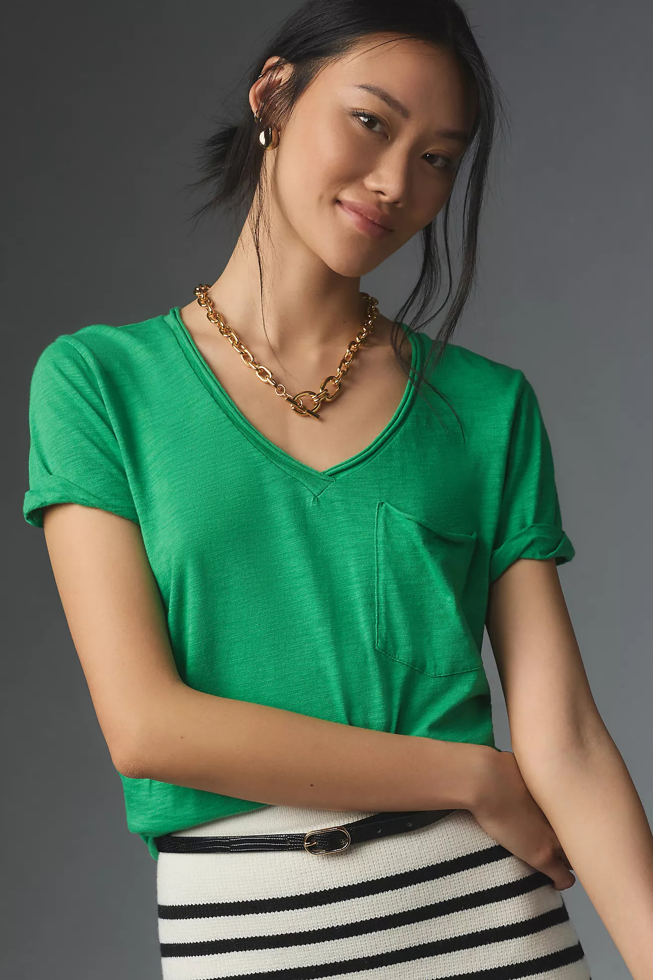 T.La Classic V-Neck Tee | Anthropologie (US)